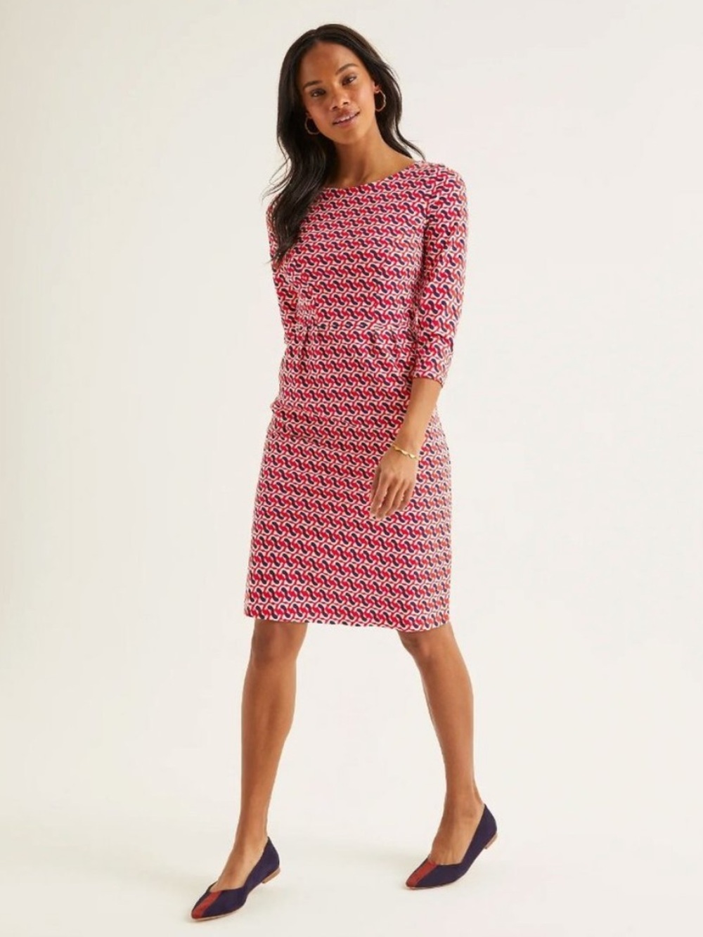 Boden Penny Dress Red Blue 6